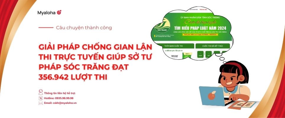 Giải pháp chống gian lận thi trực tuyến giúp Sở Tư Pháp Sóc Trăng đạt 356.942 lượt thi 