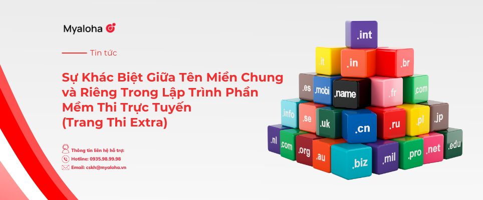 Sự Khác Biệt Giữa Tên Miền Chung và Tên Miền Riêng Trong Lập Trình Phần Mềm Thi Trực Tuyến (Trang Thi Extra)